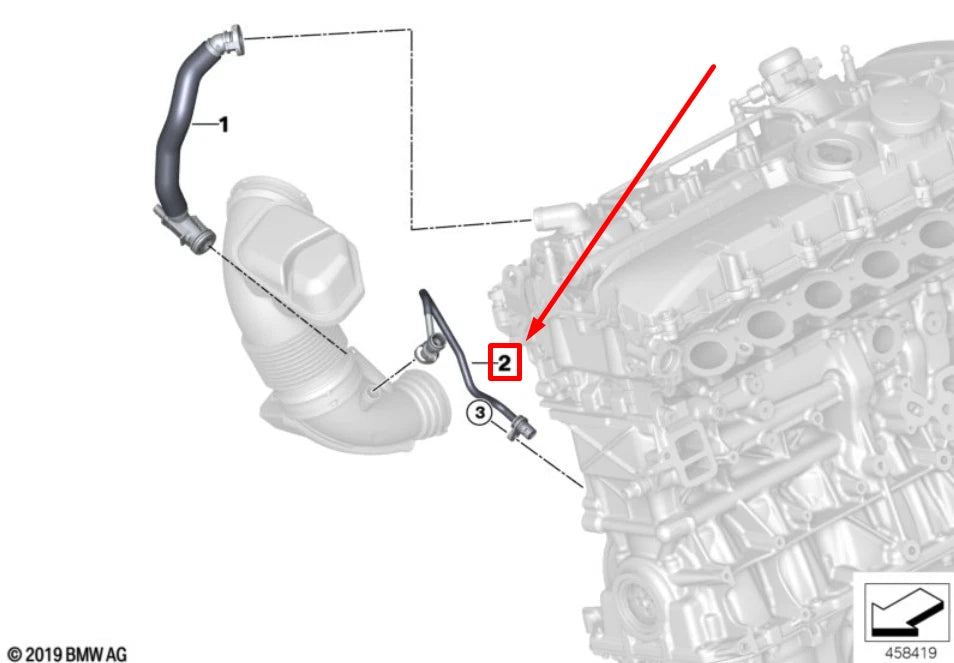 NEW BMW X5 G05 VENT PIPE 11157934559 7934559 ORIGINAL