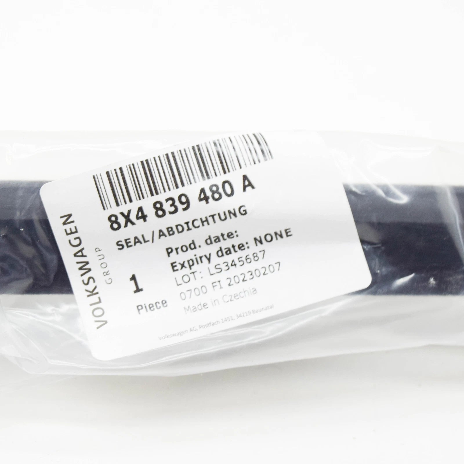 NEW AUDI A1 MK1 REAR RIGHT INNER DOOR WINDOW APERTURE SEAL 8X4839480A ORIGINAL