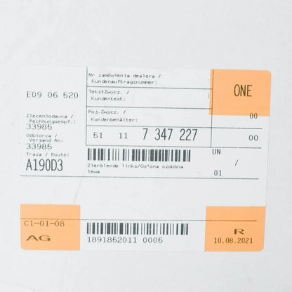 NEW BMW 2 F45 FRONT BUMPER LEFT FINISHER 51117347227 7347227 2015 ORIGINAL