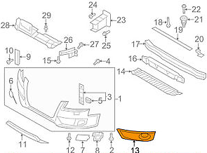 NEW AUDI A5 S5 8TA FRONT RIGHT FOG LAMP GRILLE 8T0807682E01C ORIGINAL