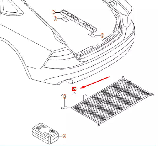 NEW AUDI A7 SPORTBACK 4G8 LUGGAGE NET 4G88618699B9 ORIGINAL