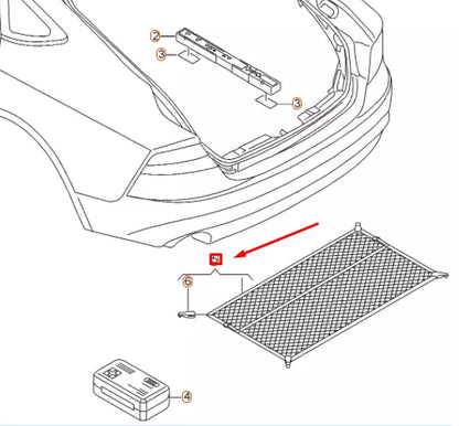 NEW AUDI A7 SPORTBACK 4G8 LUGGAGE NET 4G88618699B9 ORIGINAL