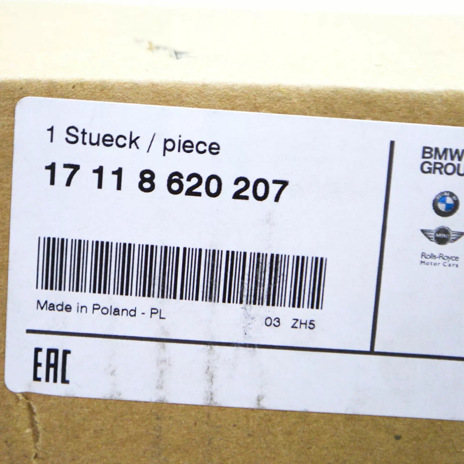 NEW BMW 5 G30 REMOTE RADIATOR 17118620207 ORIGINAL