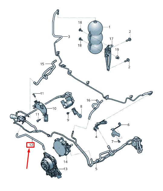 NEW AUDI RSQ8 ENGINE VACUUM HOSE 0P2131179B