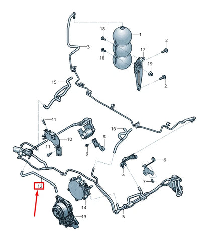 NEW AUDI RSQ8 ENGINE VACUUM HOSE 0P2131179B