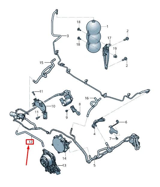 NEW AUDI RSQ8 ENGINE VACUUM HOSE 0P2131179B