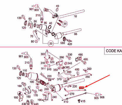 NEW MERCEDES-BENZ VITO W639 EXHAUST SYSTEM PRESSURE LINE A6394900239 ORIGINAL