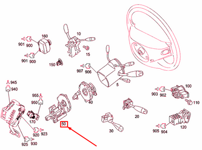 NEW MB S W221 STEERING WHEEL ANGLE SENSOR CONTROL UNIT A2215451416 ORIGINAL