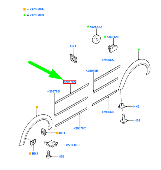 new ford transit connect mk1 front left door upper molding 5230031 original