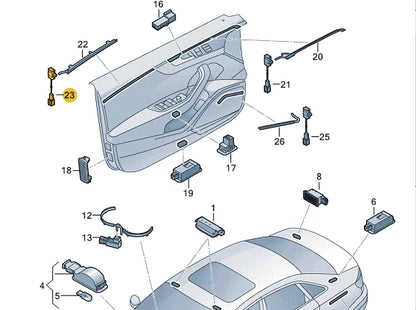 NEW AUDI A4 AVANT B9 FRONT LEFT DOOR CARD LED MODULE 8W0947355C ORIGINAL