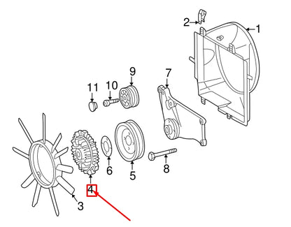 NEW MERCEDES-BENZ E W210 FAN CLUTCH A1032000622 ORIGINAL