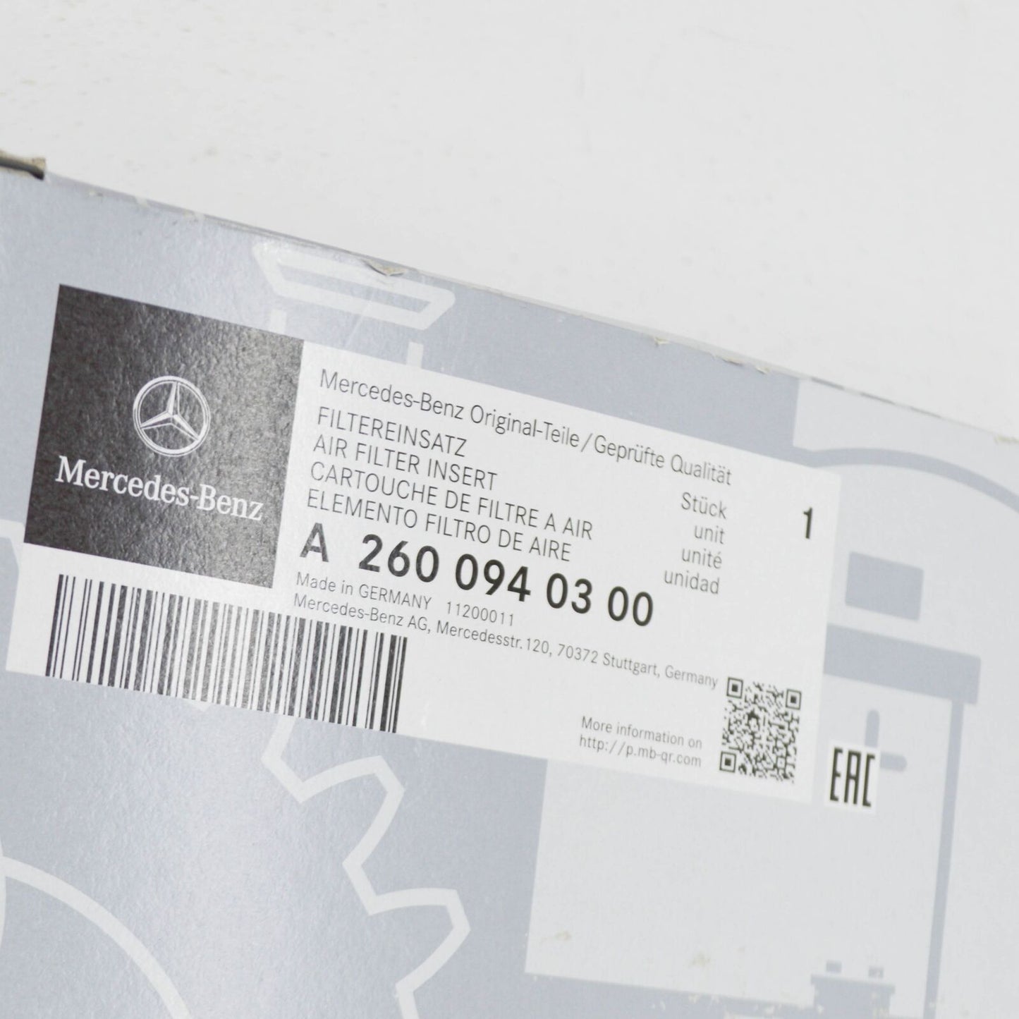 NEW MERCEDES-BENZ CLA C118 AIR FILTER A2600940300 ORIGINAL