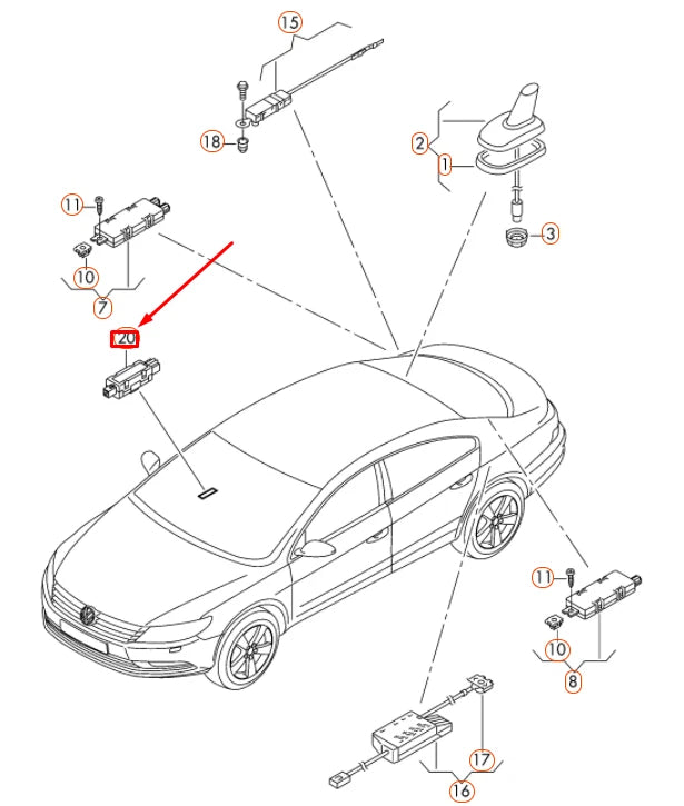 NEW VOLKSWAGEN CC DISTURBANCE SUPPRESSOR 5N0035253 ORIGINAL