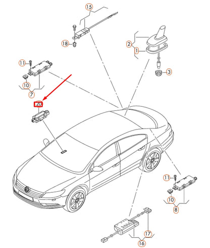 NEW VOLKSWAGEN CC DISTURBANCE SUPPRESSOR 5N0035253 ORIGINAL