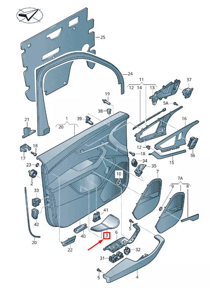 NEW AUDI Q7 4M FRONT RIGHT DOOR PANEL UNDERLAY INSERT 4M0868134LZ2
