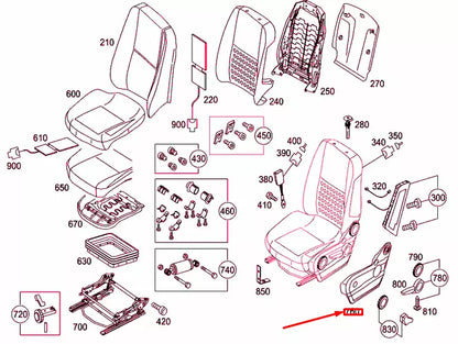 NEW MB SPRINTER 906 FRONT RIGHT SEAT SIDE COVER RHD A0009142136