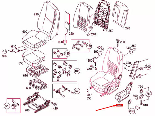 NEW MB SPRINTER 906 FRONT RIGHT SEAT SIDE COVER RHD A0009142136