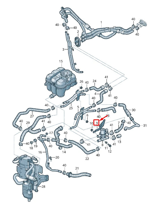 NEW AUDI Q7 4M ENGINE SOLENOID VALVE BRACKET 4M0819379E