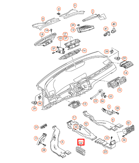 NEW VOLKSWAGEN CC TRUNK AIR VENT TRIM 3C0819465 ORIGINAL
