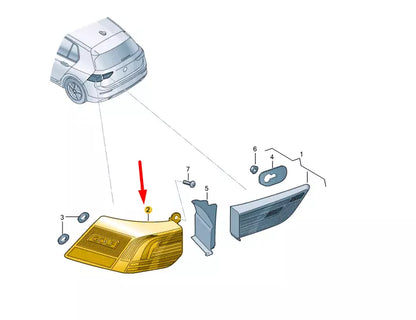 NEW VOLKSWAGEN GOLF MK8 REAR LEFT OUTER LED TAILLIGHT 5H0945095C ORIGINAL