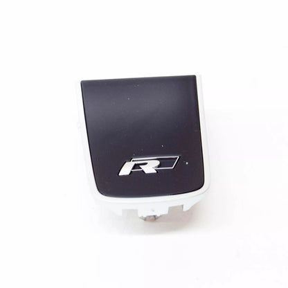 NEW VW TOUAREG 7P STEERING WHEEL LOWER BADGE "R" 7P6419685AP0P 2012 12094880