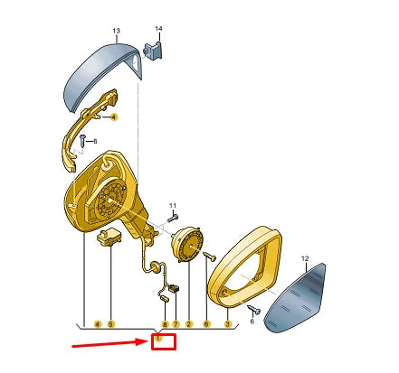 NEW VW ID.3 E11 FRONT RIGHT SIDE WING MIRROR RHD 10C857508K9B9 ORIGINAL