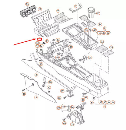 NEW VW GOLF MK7 FRONT CONSOLE STOWAGE COMPARTMENT LHD 5G1863391F82V ORIGINAL