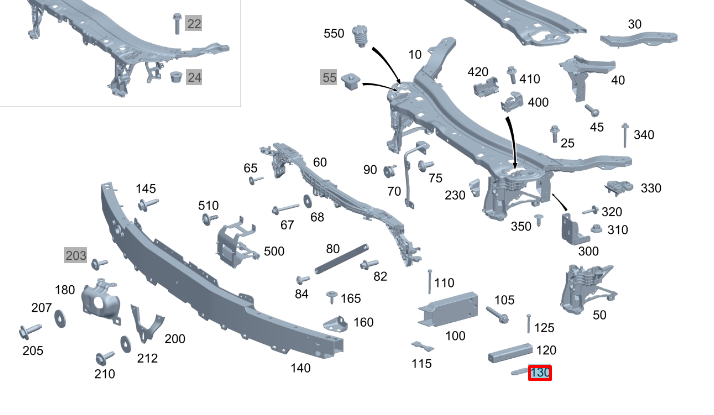 NEW MERCEDES-BENZ E W213 FRONT REINFORCEMENT THREADED PLATE A0006210000 ORIGINAL