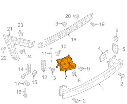 NEW AUDI A6 C7 LEFT REAR BUMPER HOLDER BRACKET 4G5807393D ORIGINAL