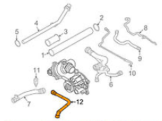 new bmw 5 e60 coolant hose pipe 17127519251 7519251 4.4 petrol original