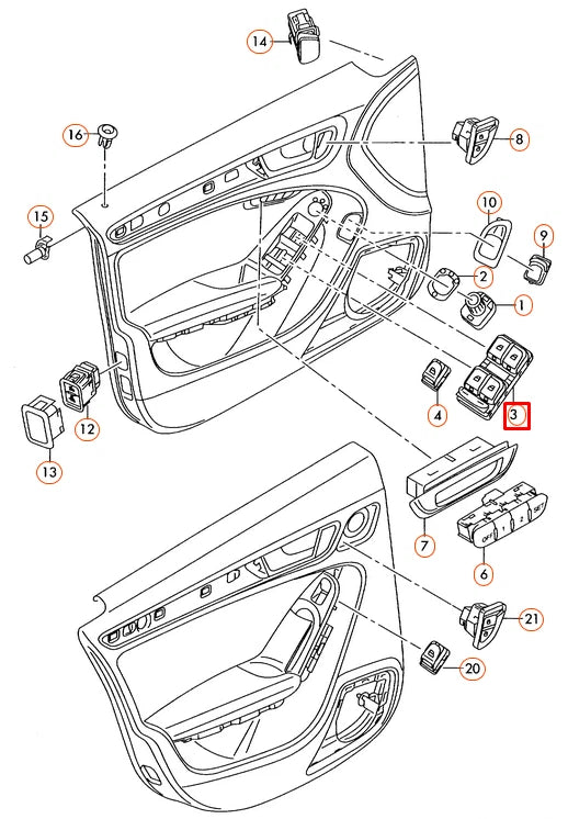 NEW AUDI A4 B8 DRIVER SIDE DOOR WINDOW CONTROL SWITCH 8K0959851DV10 2012