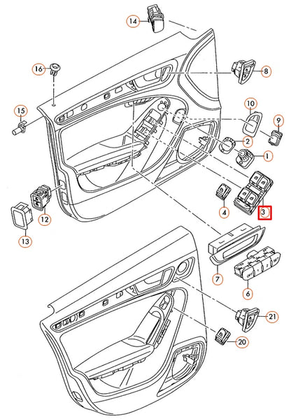 NEW AUDI A4 B8 DRIVER SIDE DOOR WINDOW CONTROL SWITCH 8K0959851DV10 2012