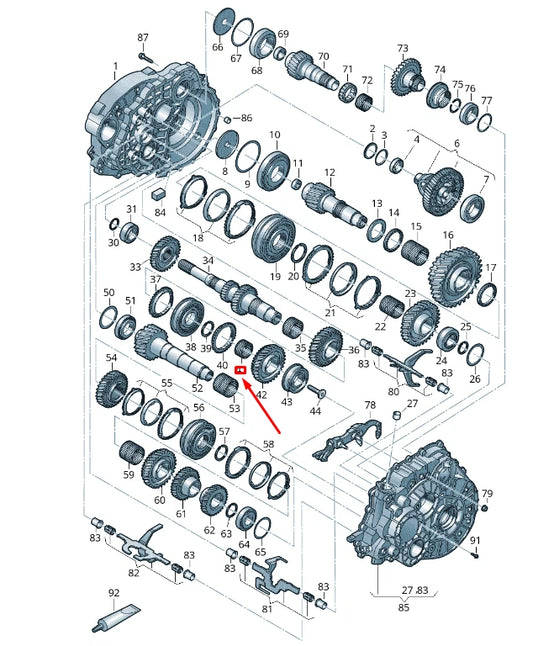 NEW VW TRANSPORTER T6 6TH GEAR NEEDLE ROLLER WITH INNER RING 0A5311132B