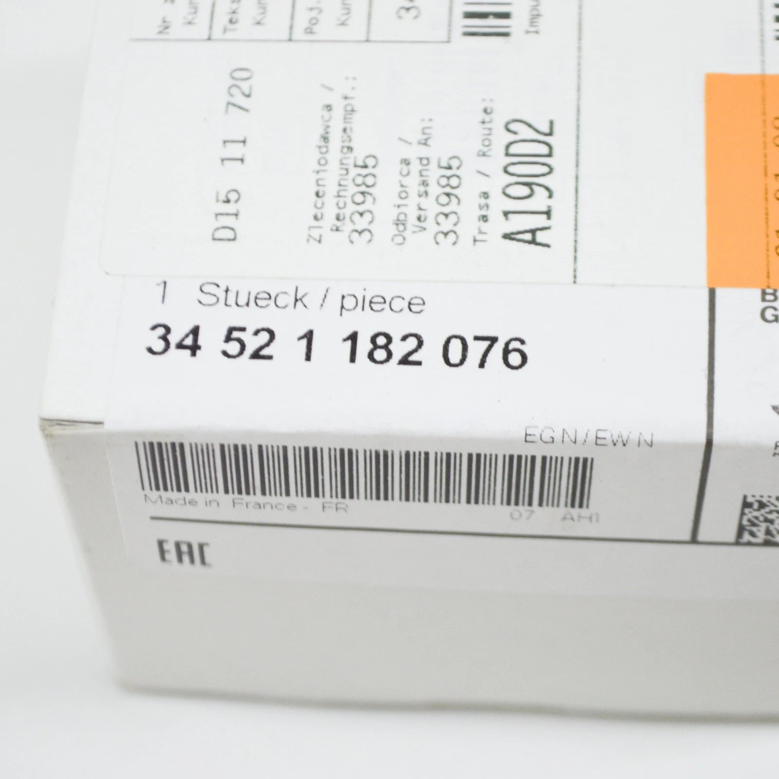 NEW BMW 7 E38 2.5TDS FRONT LEFT ABS WHEEL SPEED SENSOR 34521182076 ORIGINAL