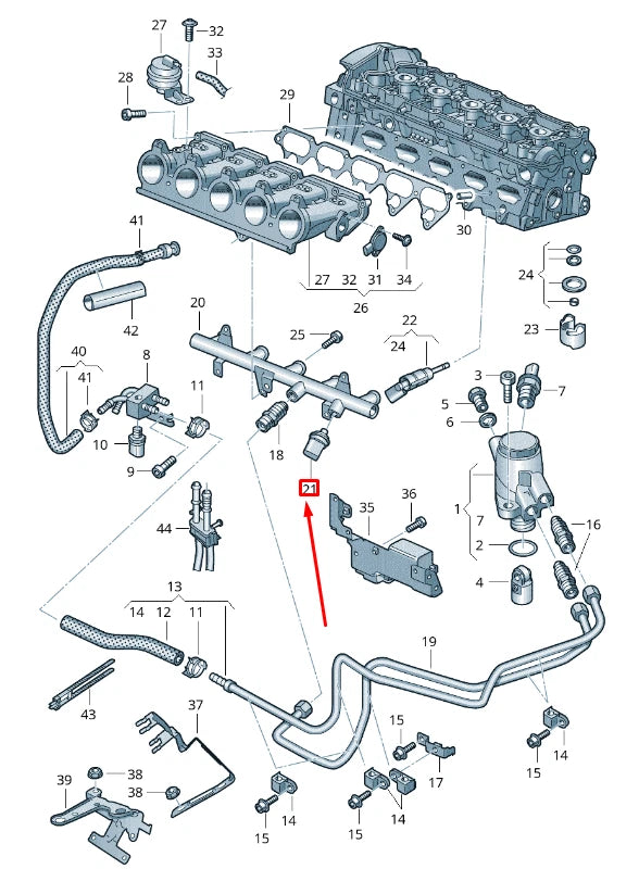 NEW AUDI RSQ3 8U FUEL PRESSURE SENSOR 06J906054B