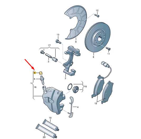 new cupra formentor front brake caliper dust cap 5wa611483 original
