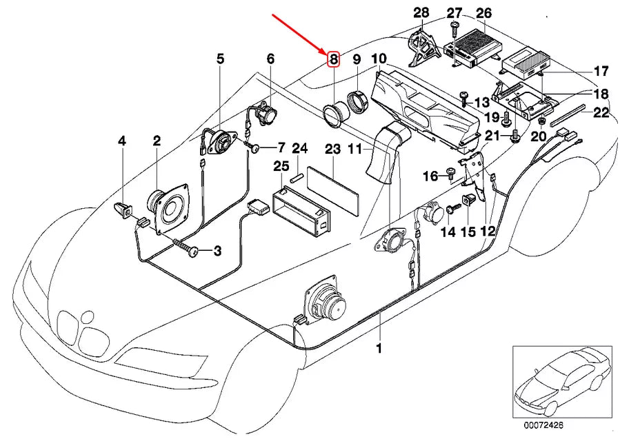 NEW BMW Z3 E36 HARMAN KARDON MID-RANGE LOUDSPEAKER 65136902836 ORIGINAL