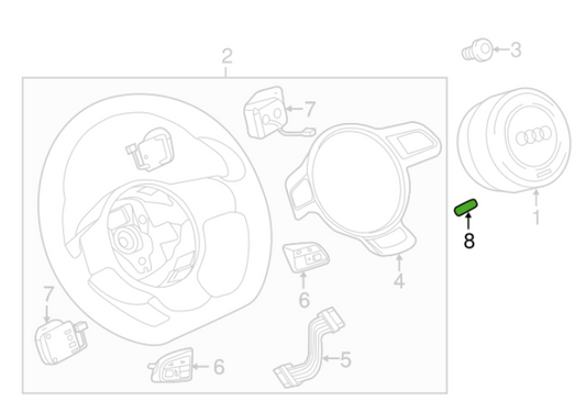 new audi q5 8r steering wheel sq5 badge emblem 8r0419685 original