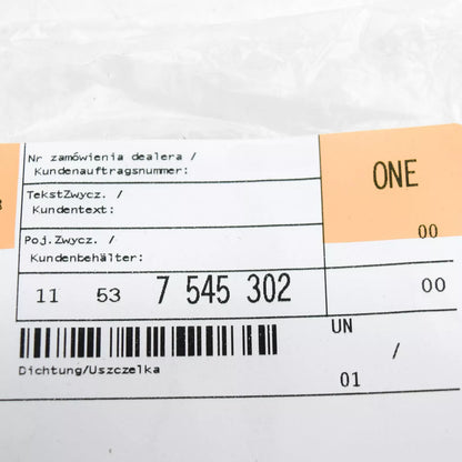 NEW BMW 1 CONVERTIBLE E88 COOLING SYSTEM WATER HOSE GASKET 11537545302 ORIGINAL