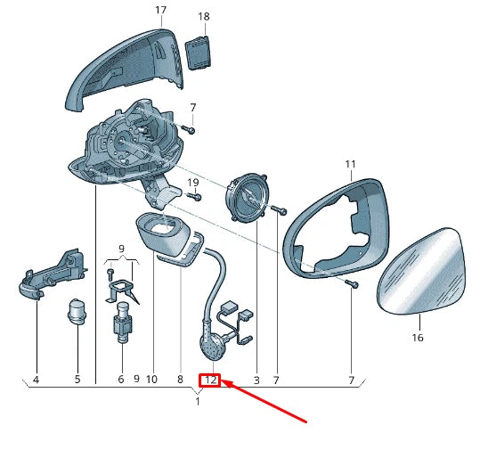 NEW VW TOUAREG 7P MK2 FRONT DOOR MIRROR GROMMET 1T0971913
