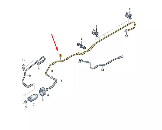 NEW VW TRANSPORTER VI T6 FUEL LINE 7E0201547D