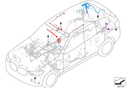 NEW BMW X3 G01 WIRELESS CHARGING WIRING HARNESS 61126992409 ORIGINAL