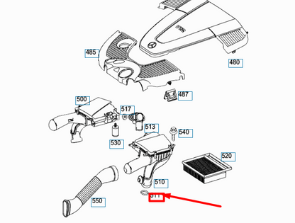 NEW MERCEDES-BENZ S W222 AIR CLEANER ASSEMBLY SEAL A2750940180 ORIGINAL