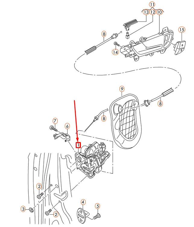 NEW AUDI A4 8K B8 REAR RIGHT DOOR LOCK ACTUATOR 8K0839016A ORIGINAL