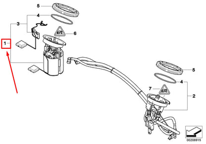 NEW BMW 3 E90 TANK FUEL PUMP 7190946 16117190946 ORIGINAL