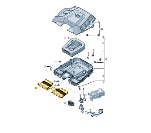NEW AUDI Q7 4M AIR INTAKE DUCT 4M0129510H