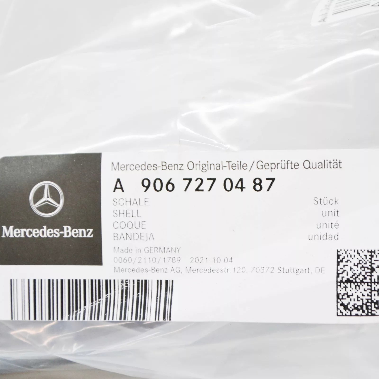 NEW MERCEDES-BENZ SPRINTER 906 FRONT RIGHT DOOR HANDLE SHELL A9067270487