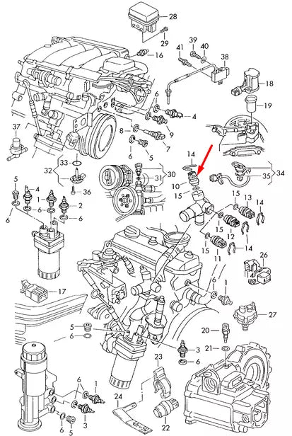 NEW AUDI A4 B5 COOLANT TEMPERATURE SENSOR 059919501A 2.8 PETROL