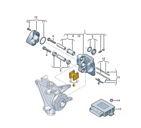 NEW AUDI R8 SPYDER 4S REAR BRAKE PADS SET 4S0698451AJ 2016 ORIGINAL