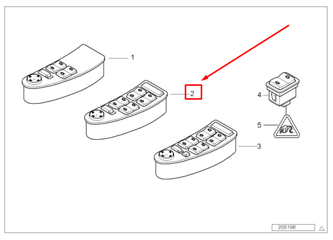 new bmw 5 e39 window switch control 61319362762 9362762 original